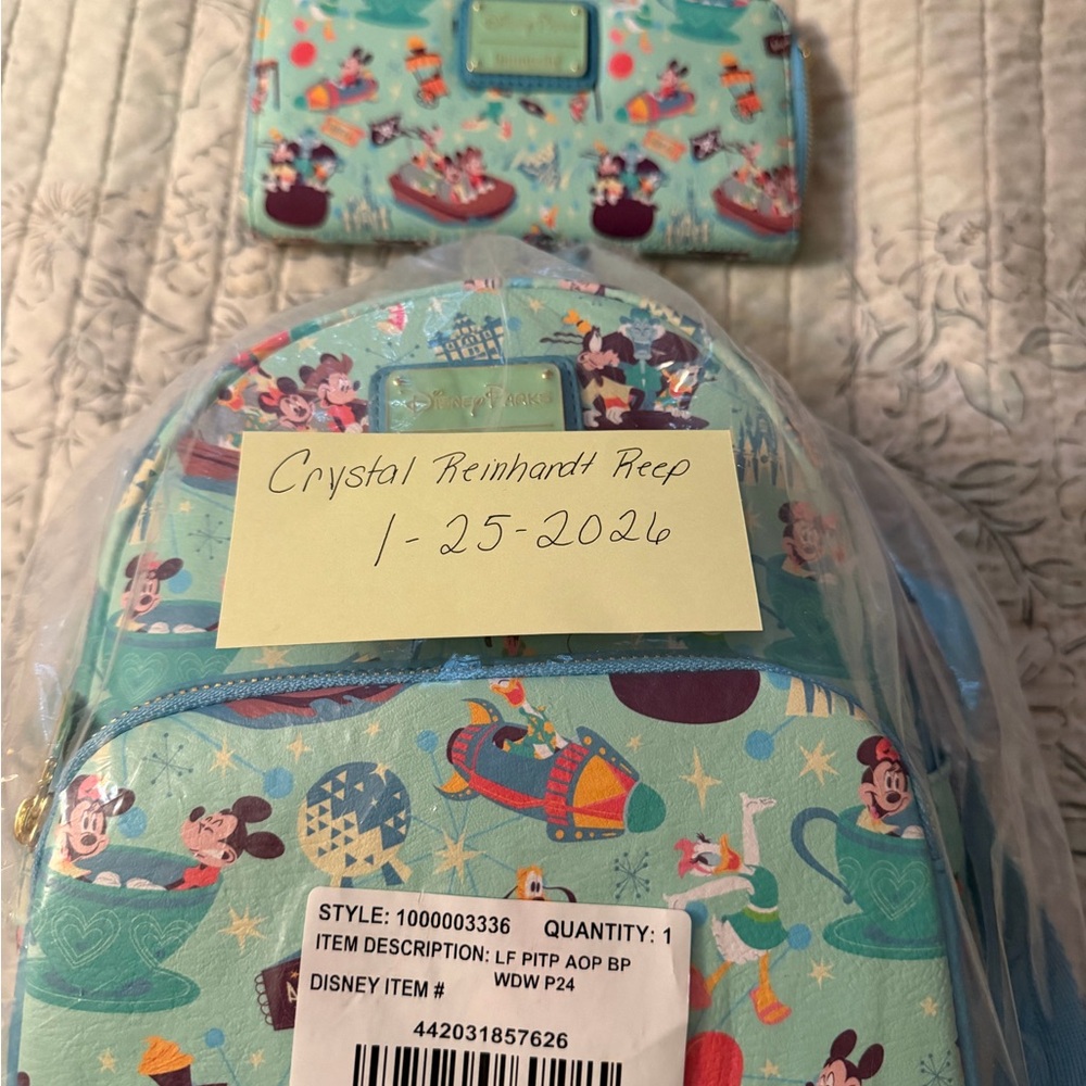 Disney Parks play in the parks 2024 backpack and matching large wallet. - Picture 9 of 10